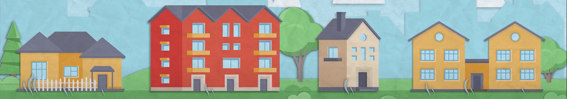 Houses in a city
